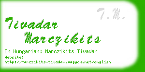 tivadar marczikits business card